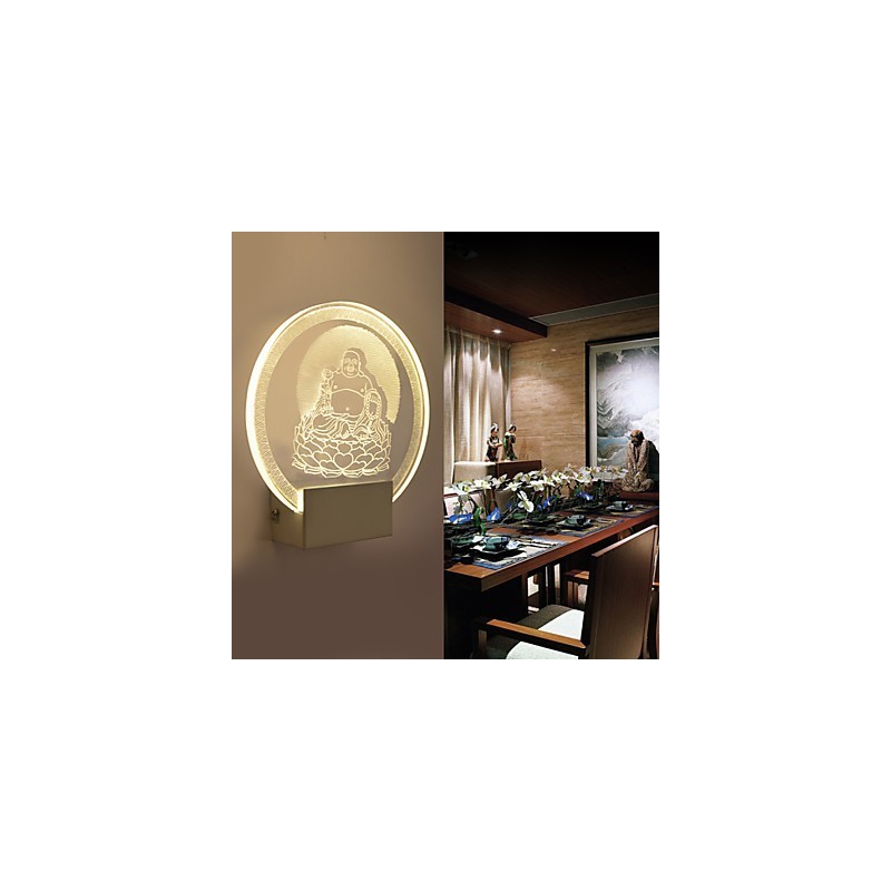 Applique da parete a filo moderna contemporanea in metallo con lampadina LED inclusa