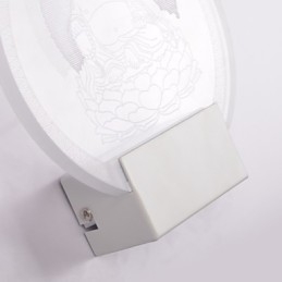 Applique da parete a filo moderna contemporanea in metallo con lampadina LED inclusa