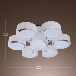 Lampadario a filo moderno contemporaneo in metallo cromato