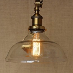 Applique da parete retrò country americano in ferro e vetro, finitura bronzo