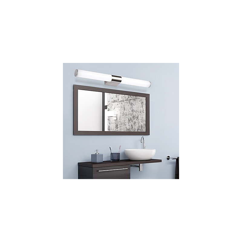 Applique da bagno LED mini moderna in metallo, 12 W, bianco caldo/bianco
