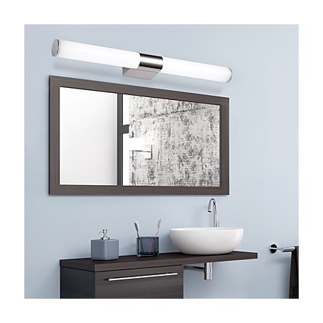 Applique da bagno LED mini moderna in metallo, 12 W, bianco caldo/bianco