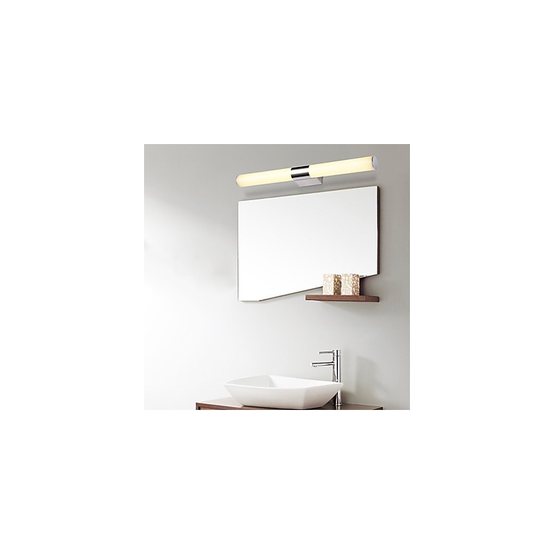 Applique da bagno LED mini moderna in metallo, 12 W, bianco caldo/bianco