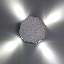 Applique da parete moderna in metallo bianco con LED integrato