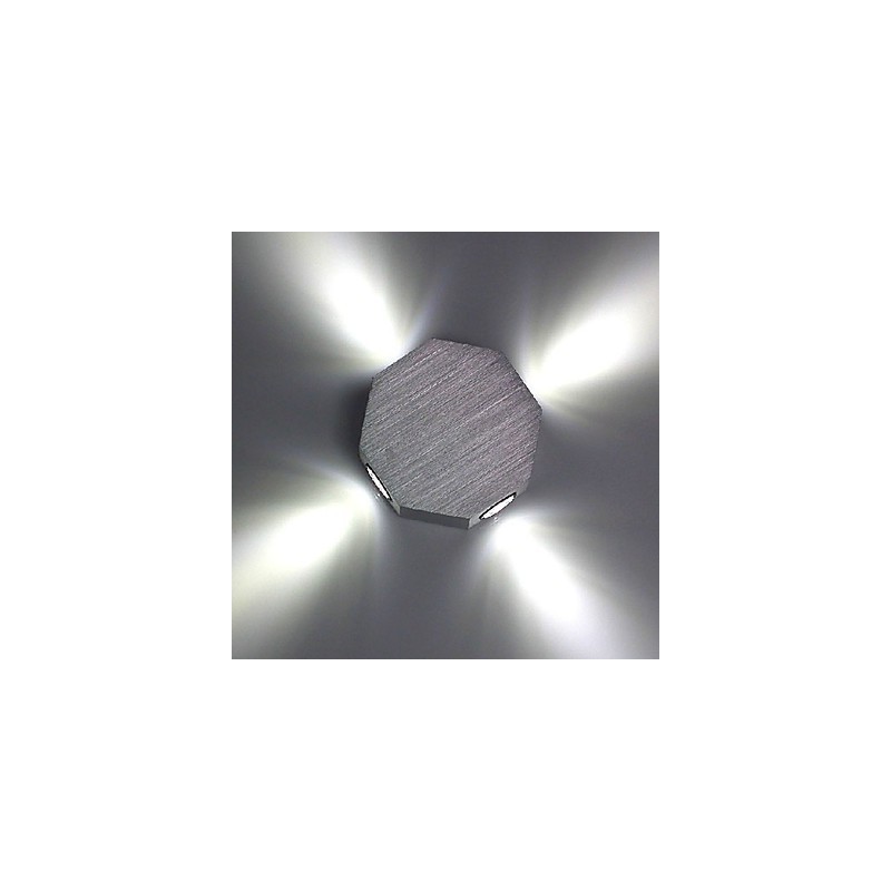 Applique da parete moderna in metallo bianco con LED integrato