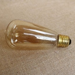 Applique da parete industriale retrò in metallo nero con lampadina inclusa