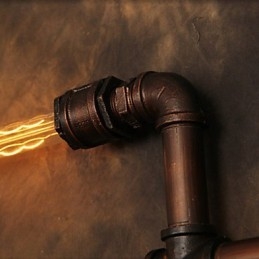 Applique da parete 6 luci bronzo stile industriale rustico/lodge in metallo