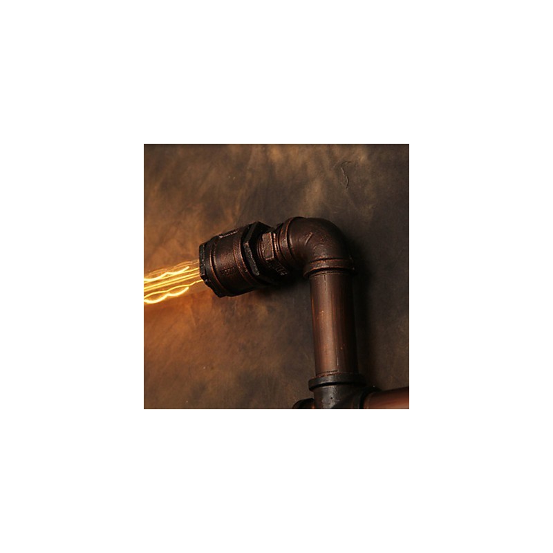Applique da parete 6 luci bronzo stile industriale rustico/lodge in metallo