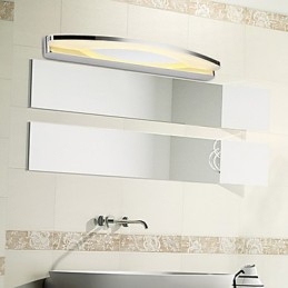 Applique bagno moderna in metallo cromato con LED integrato 100 cm