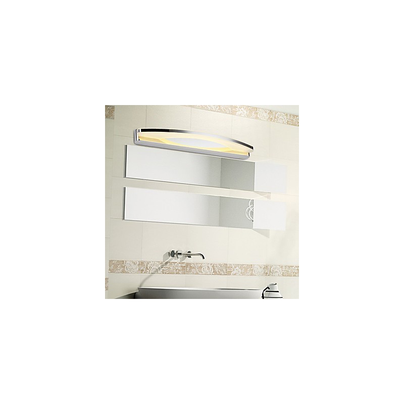 Applique bagno moderna in metallo cromato con LED integrato 100 cm