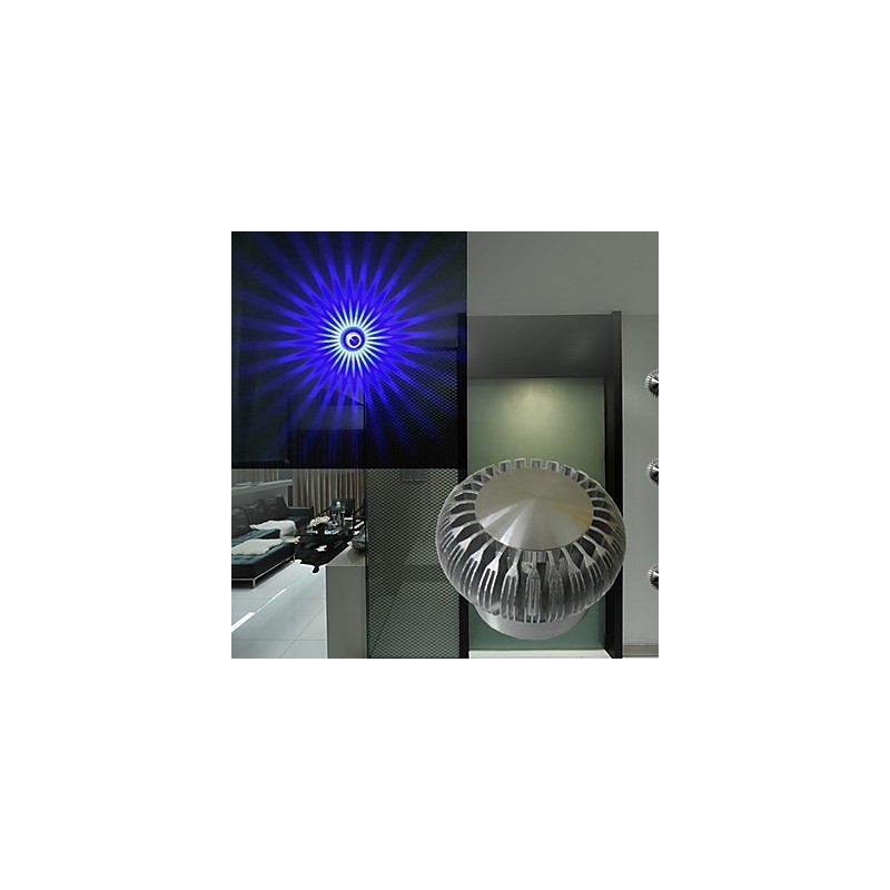Applique da parete LED moderna contemporanea in metallo argento