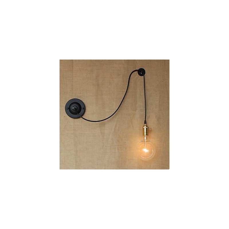 Applique da parete LED Arte in metallo nero stile rustico/lodge E26/E27 40W