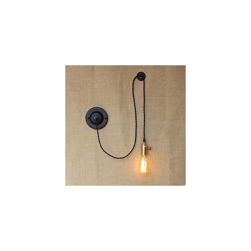 Applique da parete LED Arte in metallo nero stile rustico/lodge E26/E27 40W