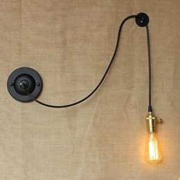 Applique da parete LED Arte in metallo nero stile rustico/lodge E26/E27 40W