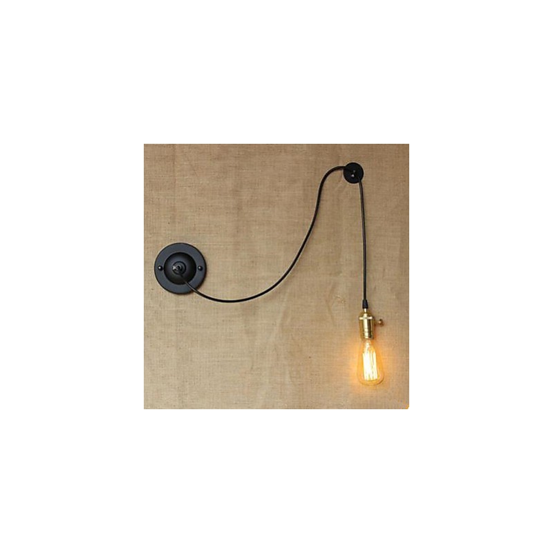 Applique da parete LED Arte in metallo nero stile rustico/lodge E26/E27 40W