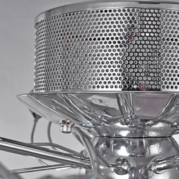 Lampadario a filo moderno in cristallo cromato 9 luci G4