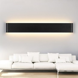 Applique da parete LED moderna nera e bianca 72 cm