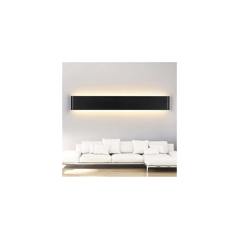 Applique da parete LED moderna nera e bianca 72 cm