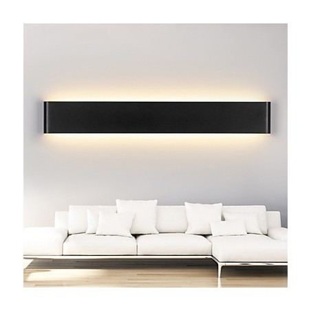 Applique da parete LED moderna nera e bianca 72 cm