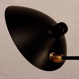 Applique da parete vintage classica in metallo nero con braccio oscillante, attacco E12/E14, 12 V, 40 W