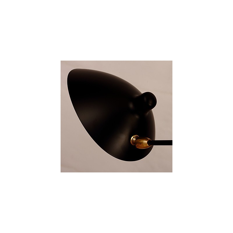 Applique da parete vintage classica in metallo nero con braccio oscillante, attacco E12/E14, 12 V, 40 W