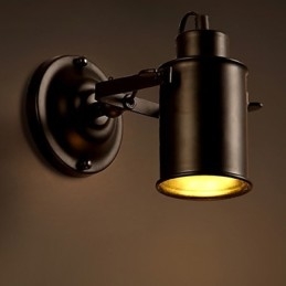 Applique da parete rustica stile americano in metallo LED