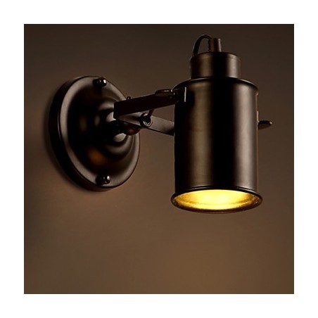 Applique da parete rustica stile americano in metallo LED