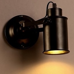Applique da parete rustica stile americano in metallo LED