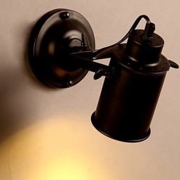 Applique da parete rustica stile americano in metallo LED