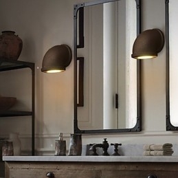 Applique da parete rustica in tubo dell'acqua, stile retrò, metallo