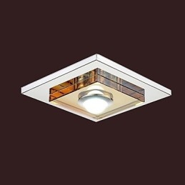 Plafoniera a filo in cristallo ambra 1 luce LED integrato