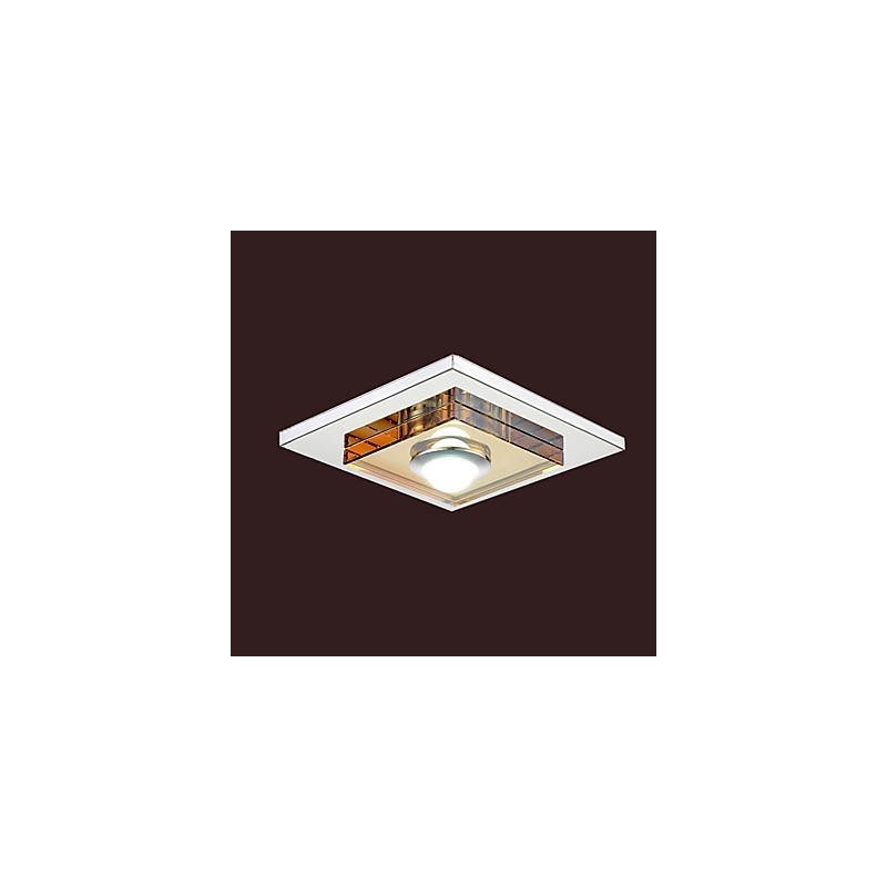Plafoniera a filo in cristallo ambra 1 luce LED integrato