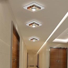 Plafoniera a filo in cristallo ambra 1 luce LED integrato