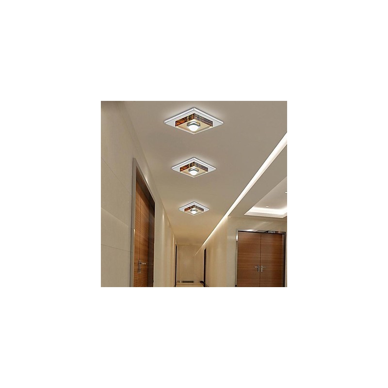 Plafoniera a filo in cristallo ambra 1 luce LED integrato