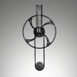 Applique da parete Grand Mercure Mount Loft in metallo nero stile industriale steampunk
