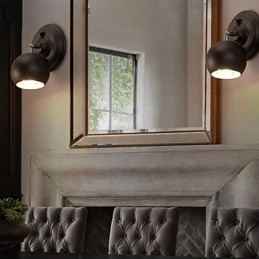 Applique da parete in ferro battuto loft rustica stile antico