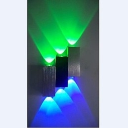 Applique da parete LED moderna contemporanea in metallo, finitura spazzolata, argento