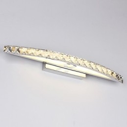 Applique da bagno in cristallo contemporanea 18 W cromo