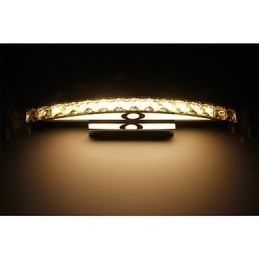 Applique da bagno in cristallo contemporanea 18 W cromo
