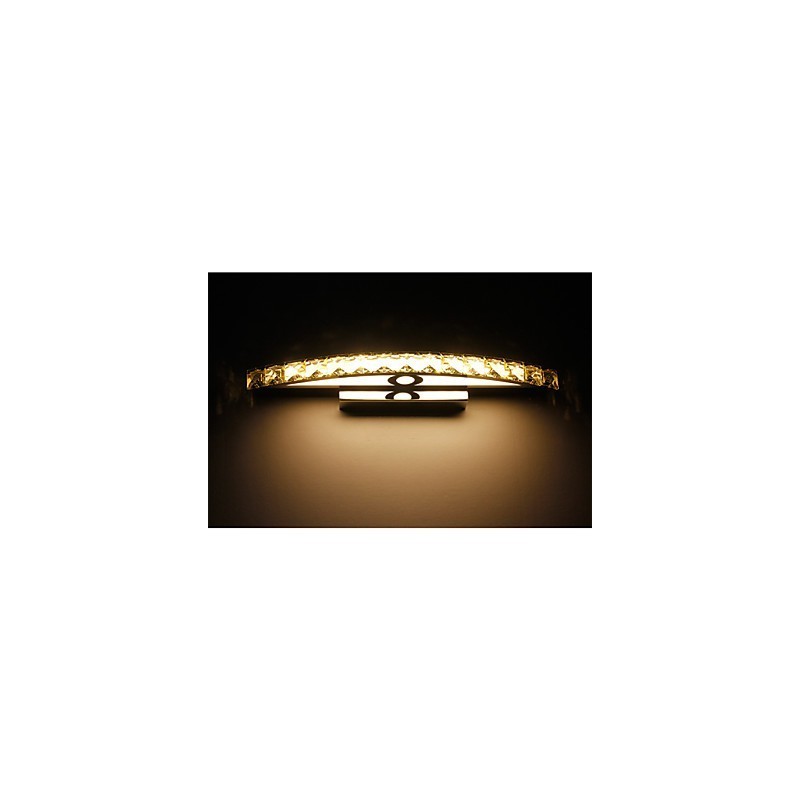 Applique da bagno in cristallo contemporanea 18 W cromo