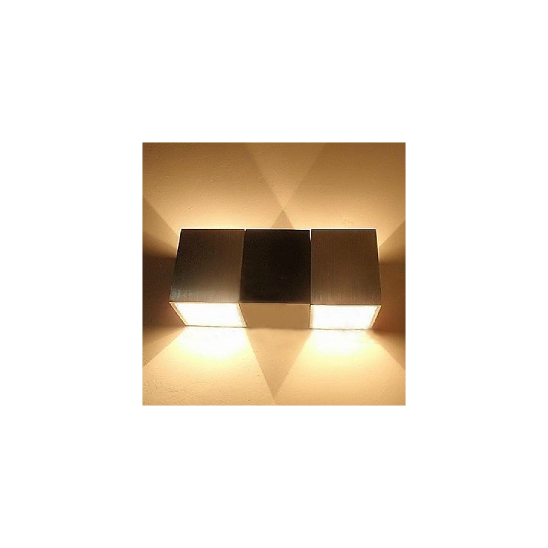 Applique da parete a filo mini moderna contemporanea in metallo, 2 LED