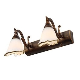 Applique da parete da bagno rustica/lodge Mini in metallo e vetro