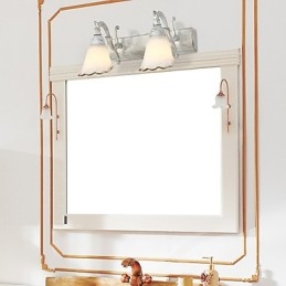 Applique da parete da bagno rustica/lodge Mini in metallo e vetro