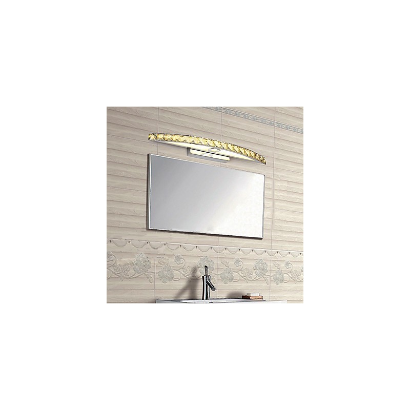Applique da bagno LED Mini moderno contemporaneo in metallo con cristalli