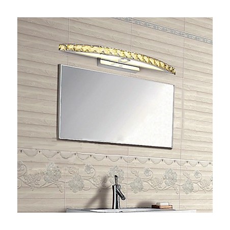 Applique da bagno LED Mini moderno contemporaneo in metallo con cristalli