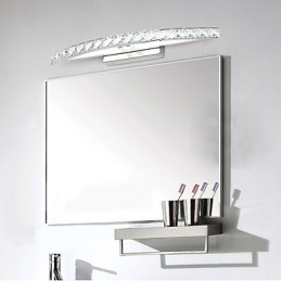 Applique da bagno LED Mini moderno contemporaneo in metallo con cristalli