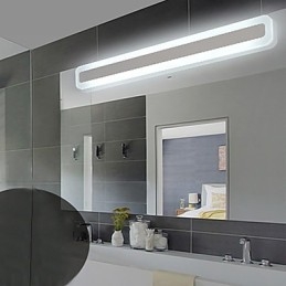 Applique da bagno LED integrato moderno contemporaneo PVC bianco 60 cm
