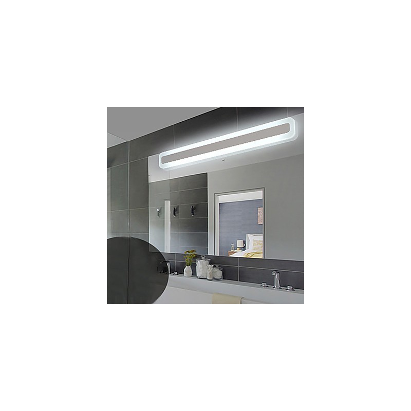 Applique da bagno LED integrato moderno contemporaneo PVC bianco 60 cm