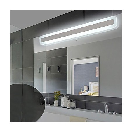 Applique da bagno LED integrato moderno contemporaneo PVC bianco 60 cm