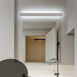 Applique da bagno LED integrato moderno contemporaneo PVC bianco 60 cm